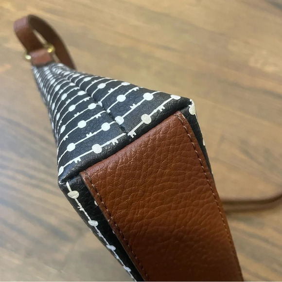 EUC Fossil Evie Crossbody Bag Black/White - Picture 14 of 16